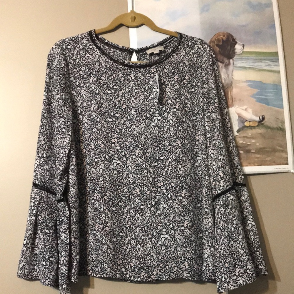 Brand new Loft bell sleeve top sz S NWT
